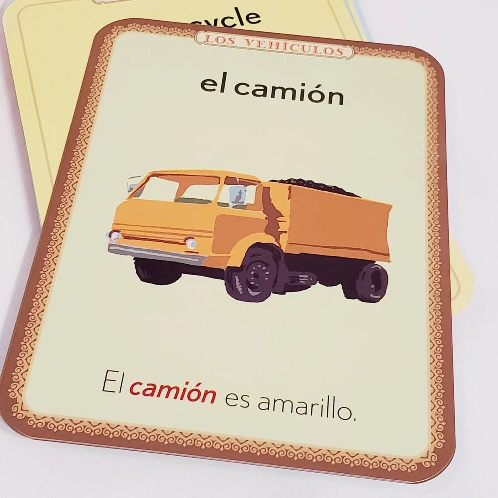 eeBoo 56 SPANISH‎ Flash Cards Basic Vocabulary Illustrated Pronunciation Guides